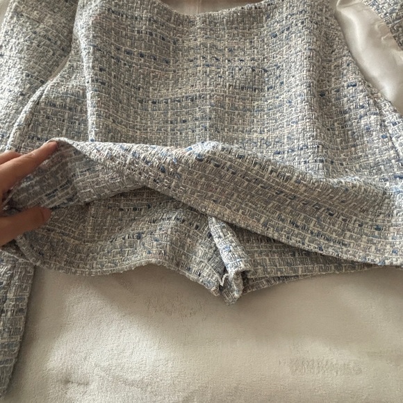 Zara Women's Blue Tweed Skort - Picture 2 of 2